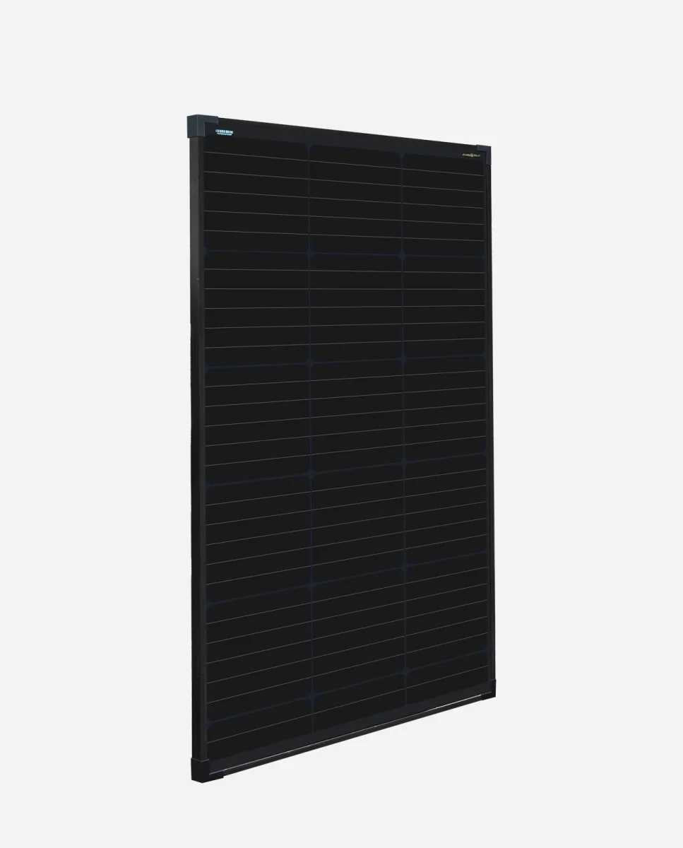 100 Watt Solarmodul Black-Frame Rückseiten Kontaktiert.
