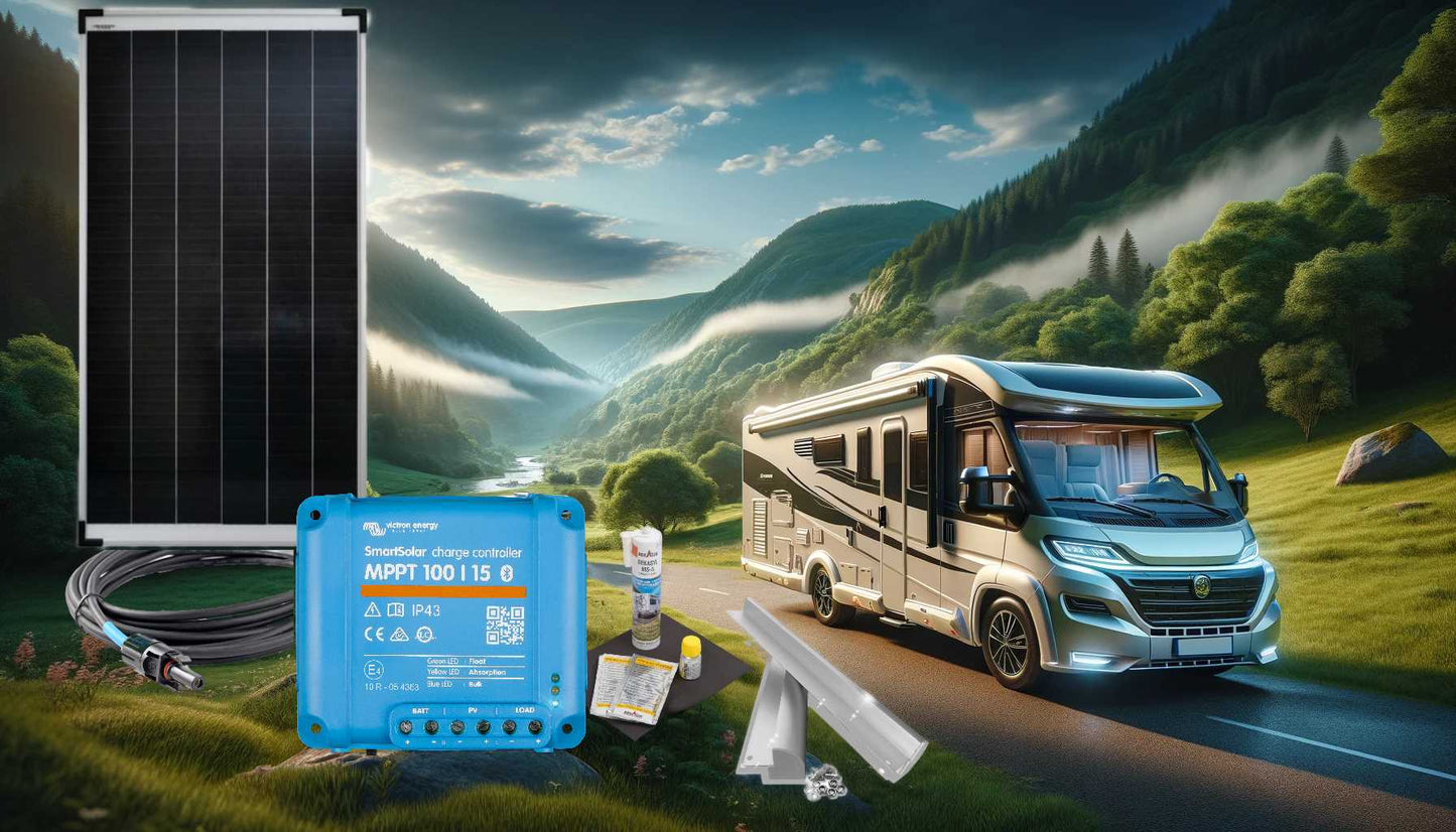 Solaranlage 200 Watt für Wohnmobile und Camper - Monokristalin, Multibusbars, 72Zellen