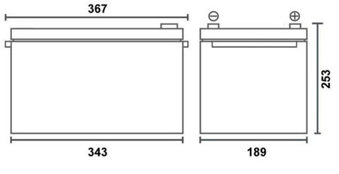 260 Ah Inlium LiFePO4 Akku - 12V Untersitz-Einbau