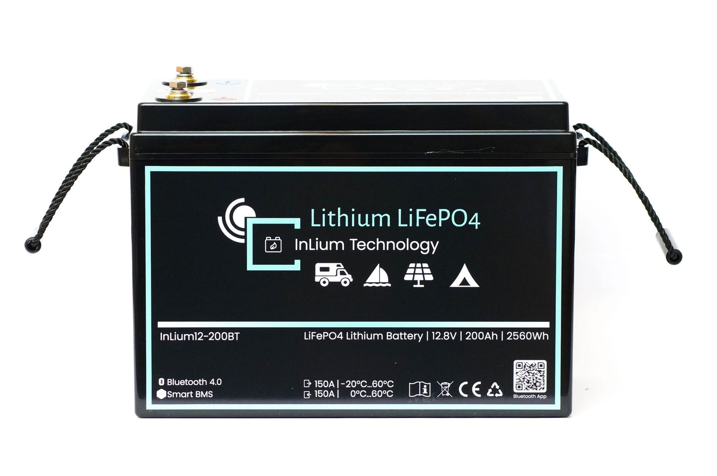 200Ah Lithium LiFePO4 - Smart-BMS Bluetooth-Sitzsockeleinbau