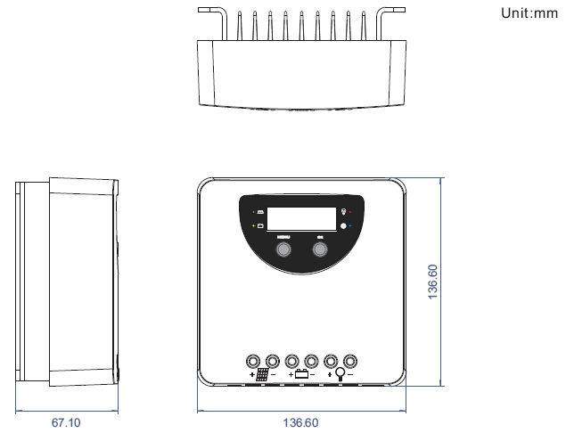 MPPT Solarladeregler - MC2010, 20A, für 12V und 24V