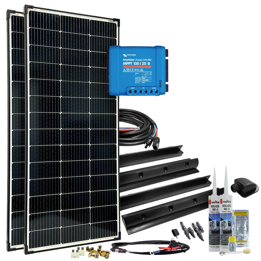 Premium+ XL Camper Solaranlage 300W 12V + 24V.