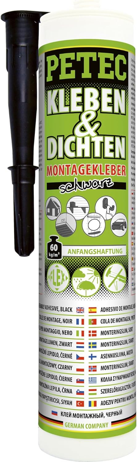 PETEC - Kleben und Dichten Montagekleber Schwarz.