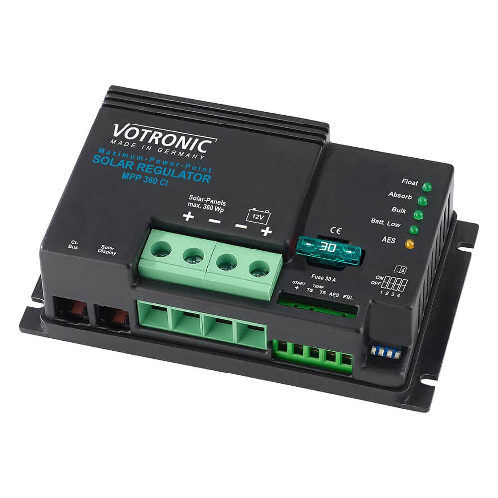 Votronic 360W MPPT Solarladeregler mit 1,5A Ladestrom für die Starterbatterie