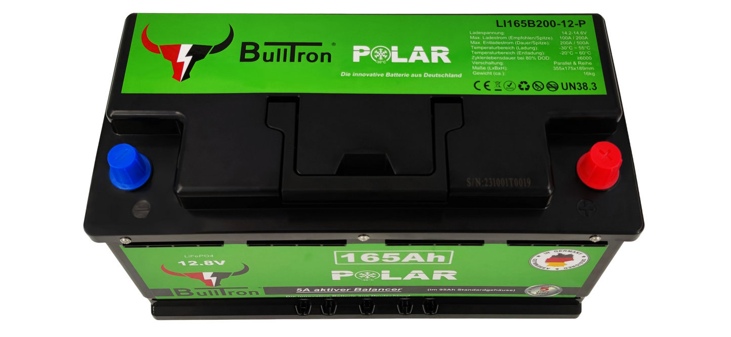 BullTron - 165 AH Polar - LiFePO4 Batterie mit Smart BMS und Heizung