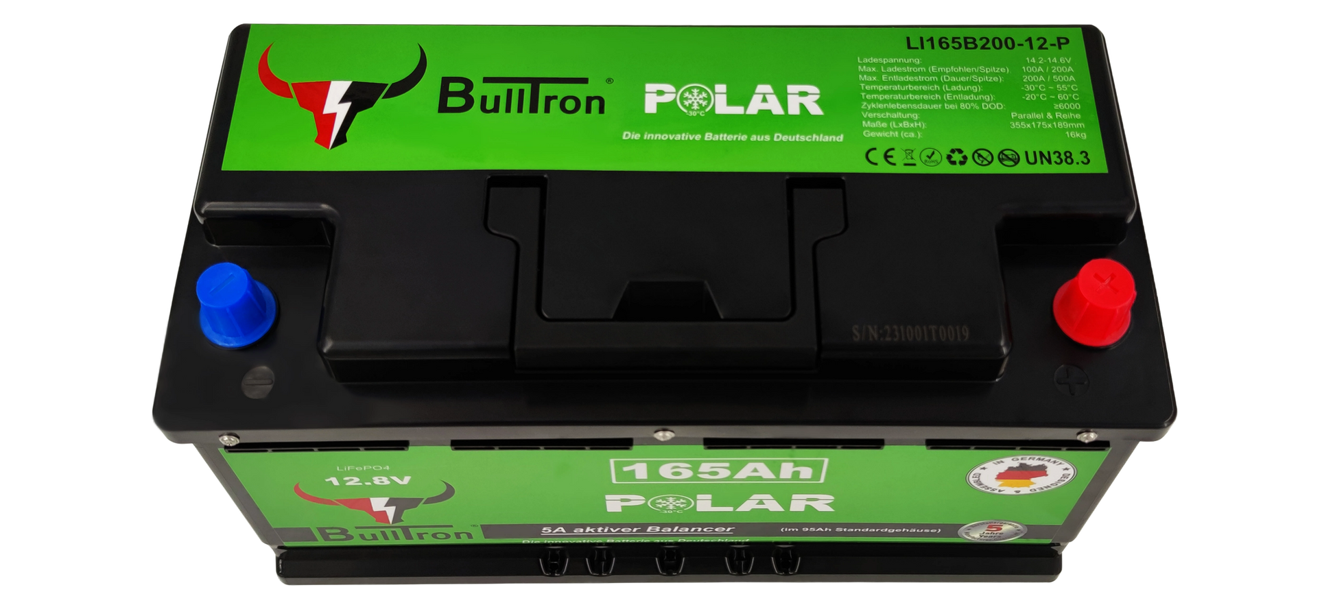 BullTron - 165 AH Polar - LiFePO4 Batterie mit Smart BMS und Heizung