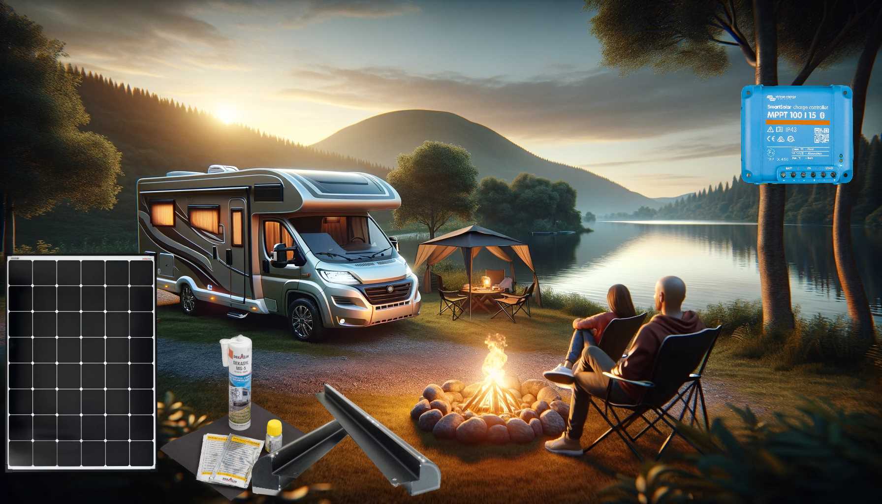 180 Watt Wohnmobil und Kastenwagen Solaranlage - All - Black mit Einbau - Solaranlage | fullSol