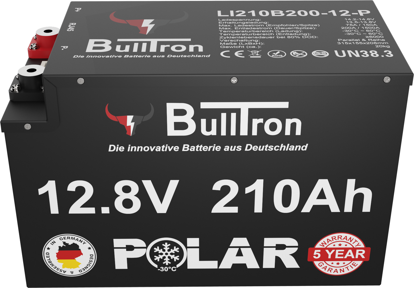 BullTron - 210 AH Polar - LiFePO4 Batterie mit Smart BMS