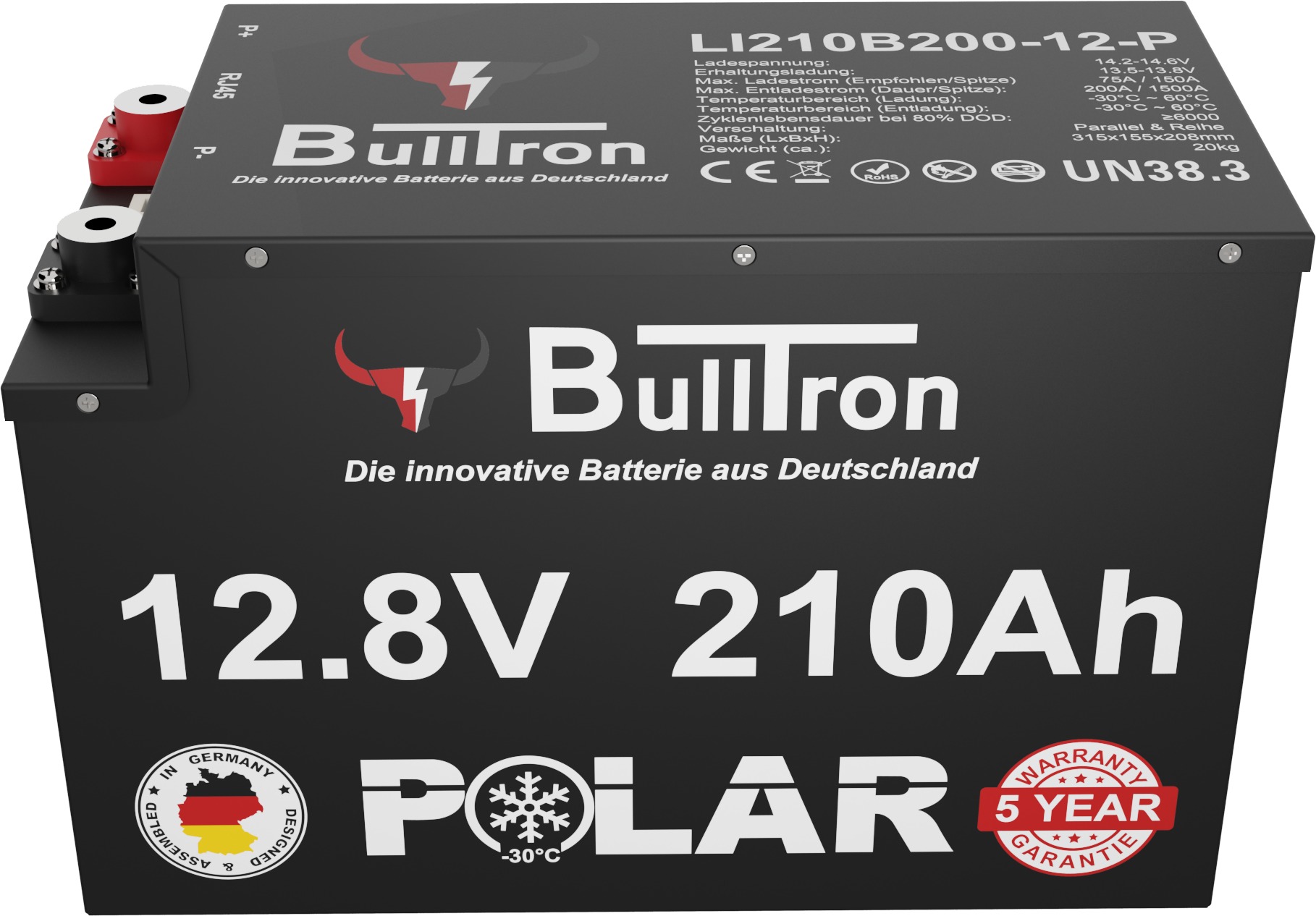 BullTron - 210 AH Polar - LiFePO4 Batterie mit Smart BMS