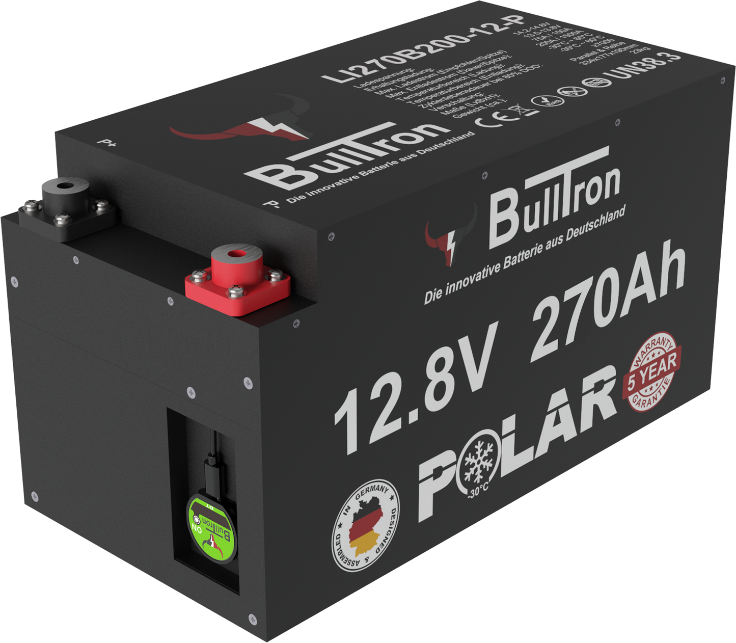 BullTron - 12V 270 AH Polar - LiFePO4 Batterie mit Smart BMS