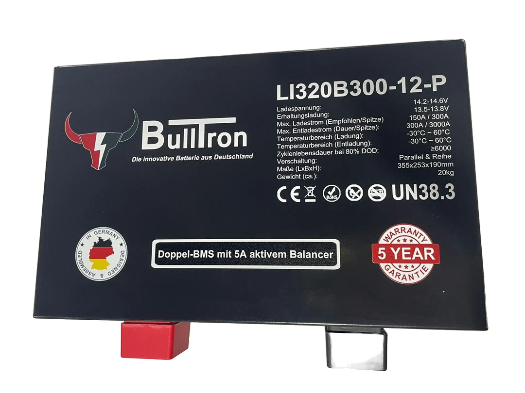 Bulltron 320Ah Polar LiFePO4 12.8V Akku mit Heizung, Smart Doppel-BMS und Bluetooth App