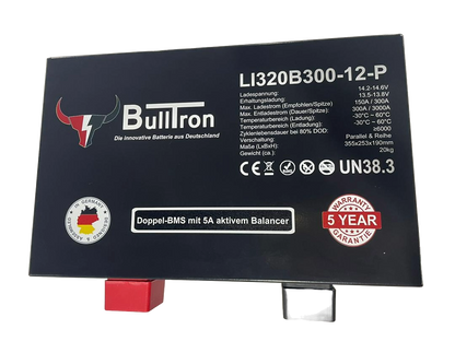 Bulltron 320Ah Polar LiFePO4 12.8V Akku mit Heizung, Smart Doppel-BMS und Bluetooth App