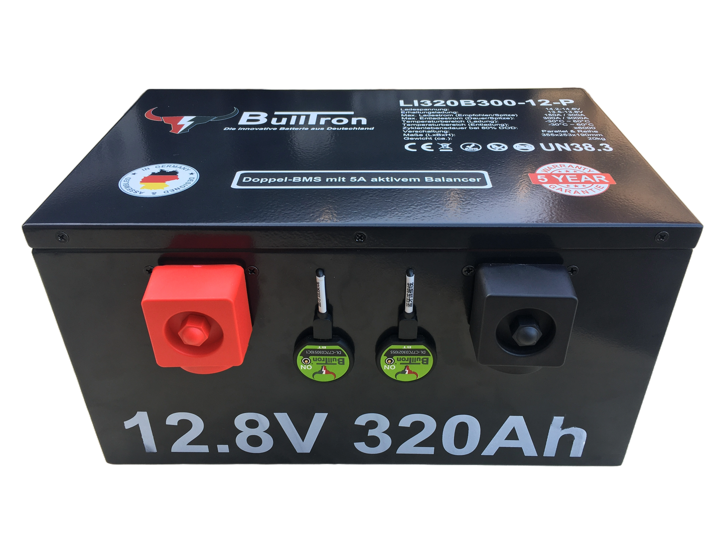 Bulltron 320Ah Polar LiFePO4 12.8V Akku mit Heizung, Smart Doppel-BMS und Bluetooth App