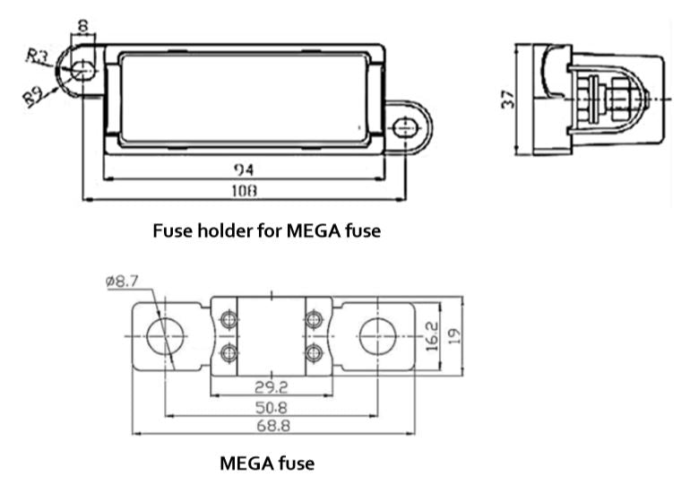 Victron Sicherungshalter für Mega-Fuse - Hochlastsicherungen