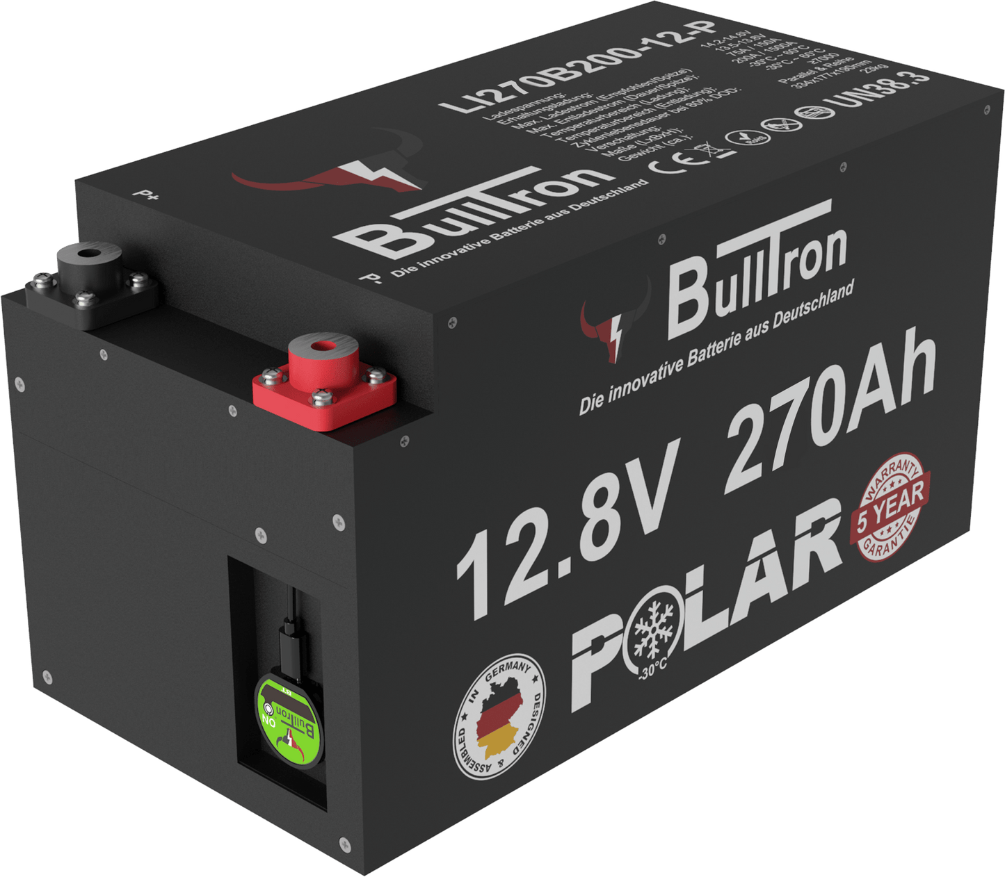 BullTron - 12V 270 AH Polar - LiFePO4 Batterie mit Smart BMS - Batterie | fullSol