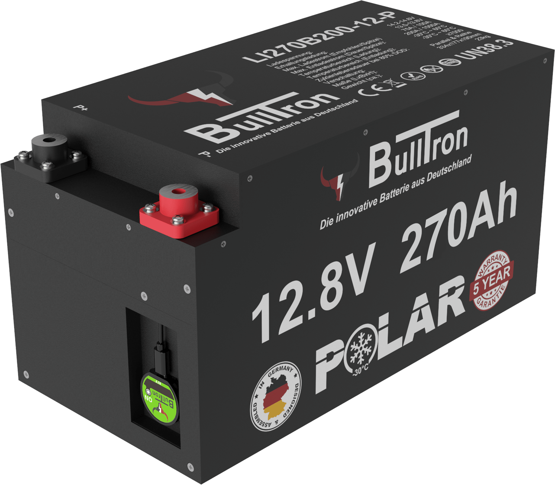BullTron - 12V 270 AH Polar - LiFePO4 Batterie mit Smart BMS - Batterie | fullSol