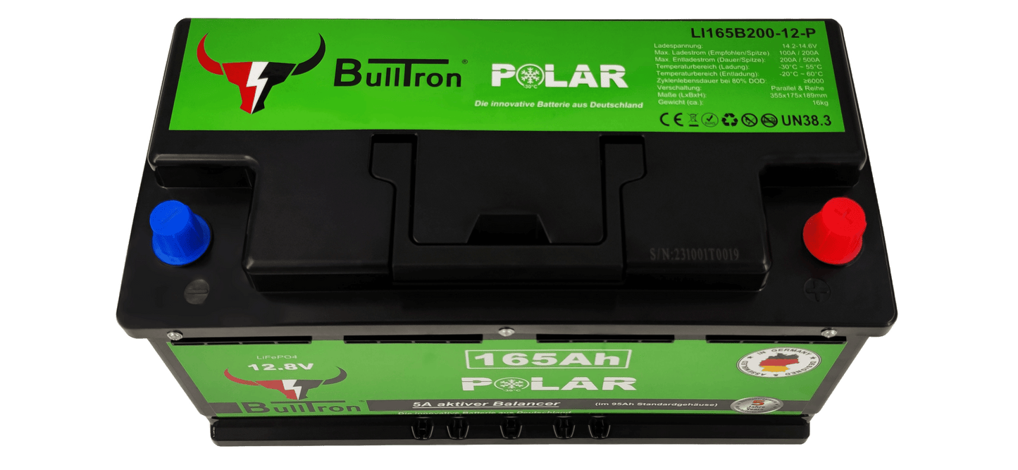 BullTron - 165 AH Polar - LiFePO4 Batterie mit Smart BMS und Heizung - Batterie | fullSol