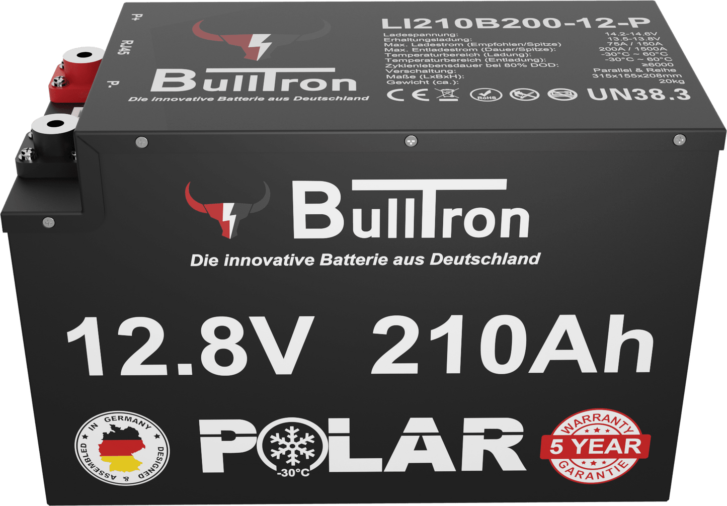 BullTron - 210 AH Polar - LiFePO4 Batterie mit Smart BMS - Batterie | fullSol