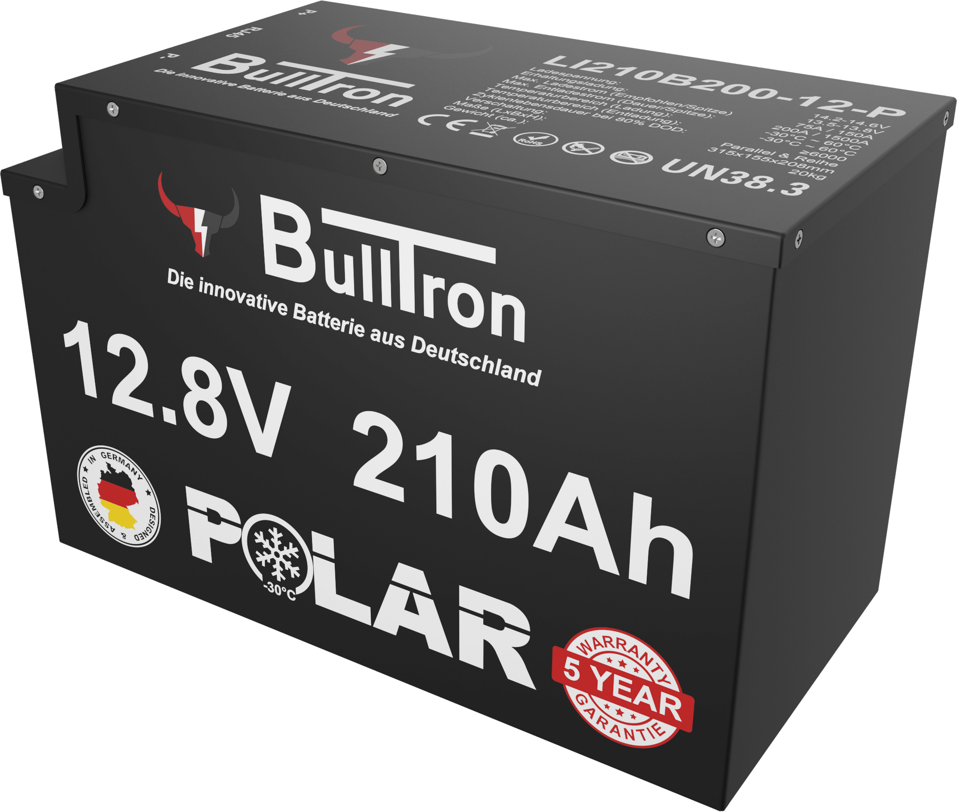 BullTron - 210 AH Polar - LiFePO4 Batterie mit Smart BMS - Batterie | fullSol
