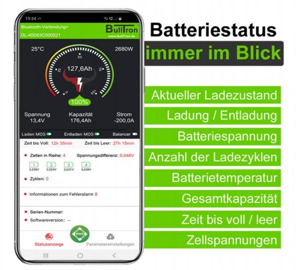 BullTron - 210 AH Polar - LiFePO4 Batterie mit Smart BMS - Batterie | fullSol