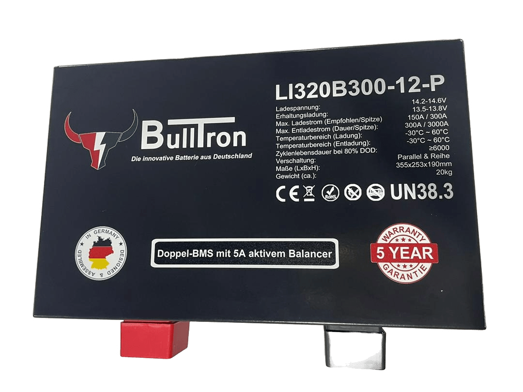 Bulltron 320Ah Polar LiFePO4 12.8V Akku mit Heizung, Smart Doppel - BMS und Bluetooth App - Batterie | fullSol