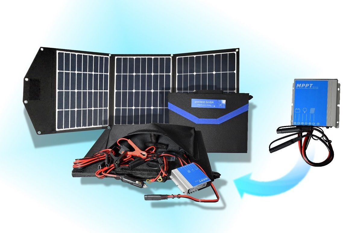 Solartasche 135 Watt Faltsolarmodul mit MPPT Laderegler und Bluetooth Übertragung - Solartasche | fullSol