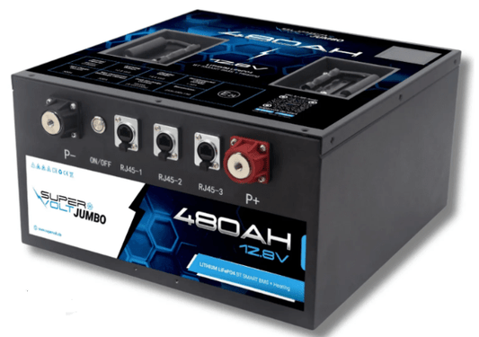 Supervolt JUMBO 480Ah LiFePO4 Untersitzbatterie 12,8V mit Heizung & Bluetooth - Batterie | fullSol